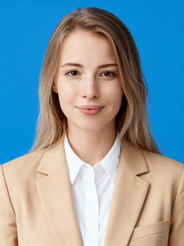 Tan Blazer instant headshot example