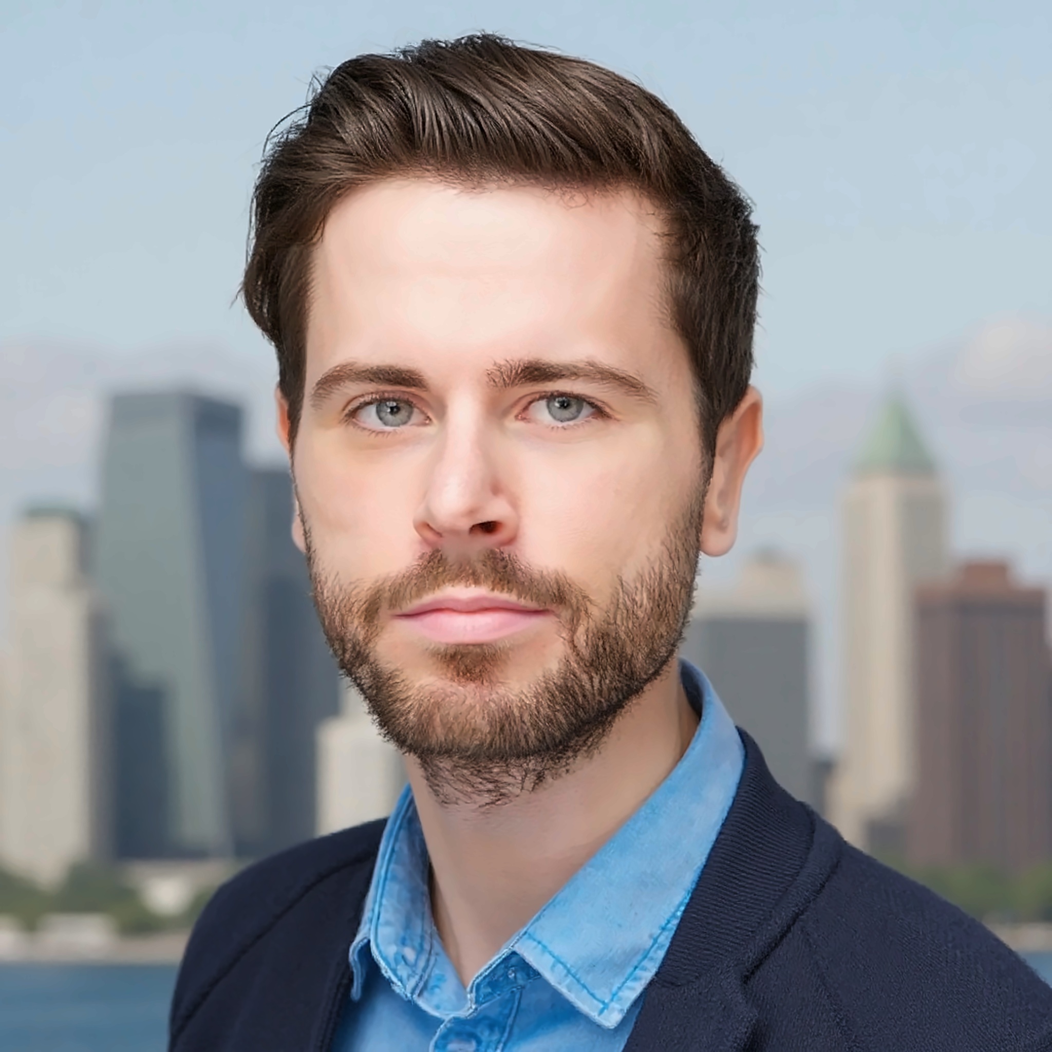 Example of an AI corporate headshot for a professional team member